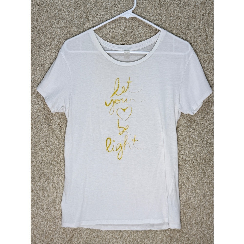 Flawed Alternative Apparel 100% Cotton Let Your Heart Be Light Graphic Tee XL